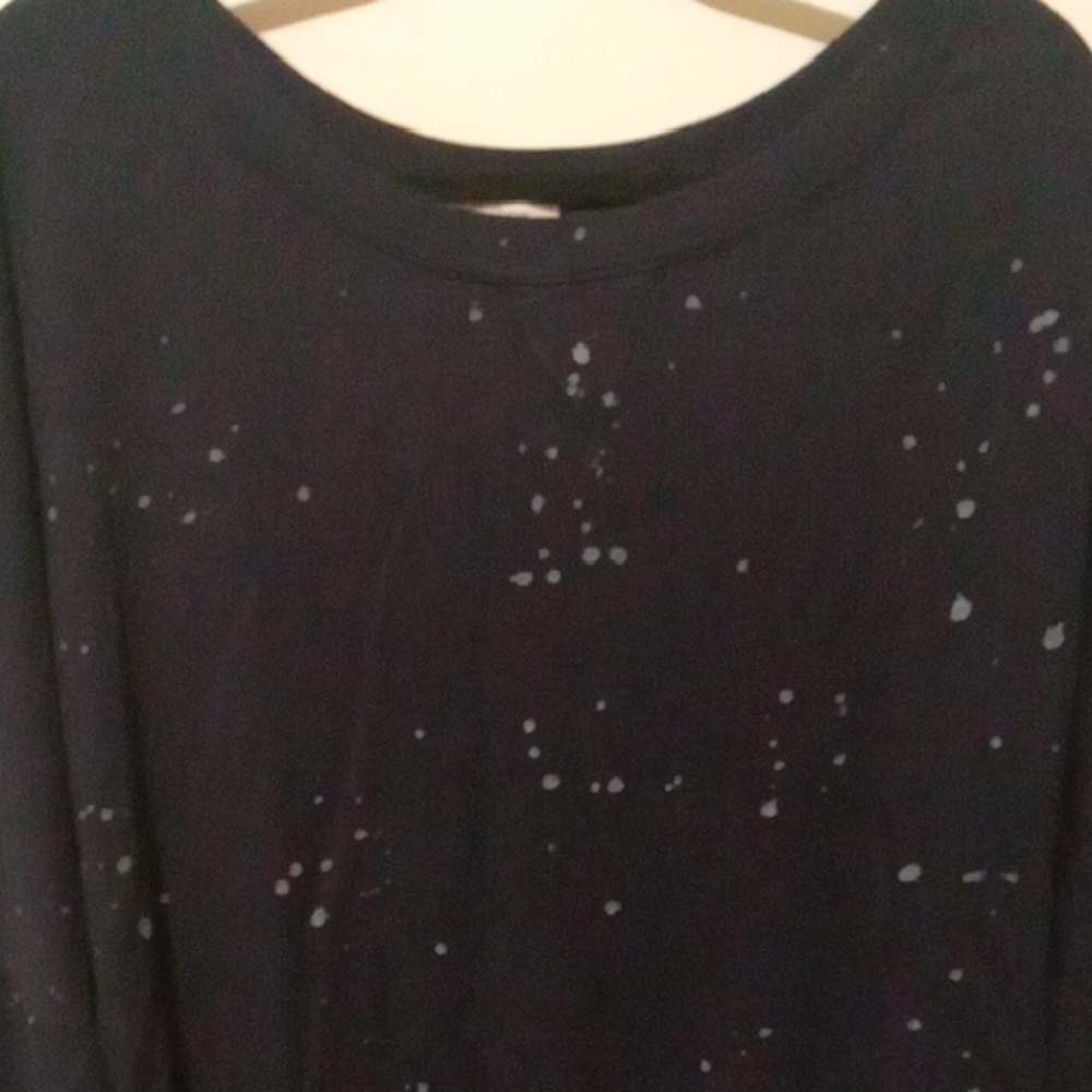 Blue Enti Splatter Print Sweater Size Large
